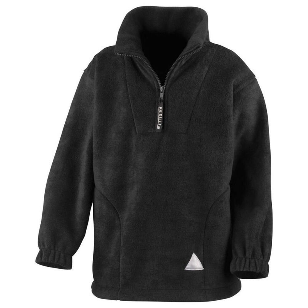Result Childrens/Kids Polartherm Zip Neck Fleece Top / Black